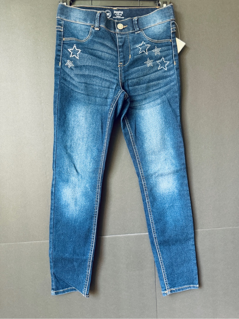 Wonder Nation NWT Star Rhinestone Jeggings L (10–12) Stretch Denim